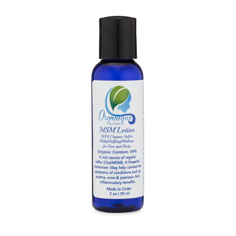 MSM Organic Lotion. 100% organic anti-aging skincare products.