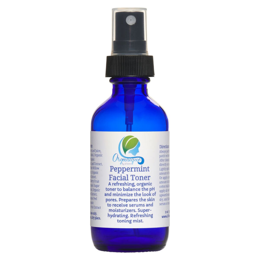 Organic Peppermint Facial Toner. 100% organic anti-aging skincare products.